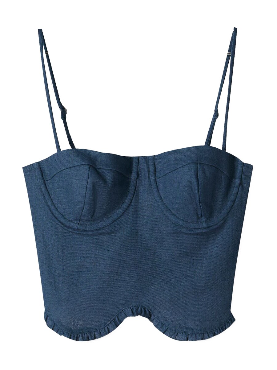 Топ Bershka, темно-синий
Топ Bershka, темно-синий