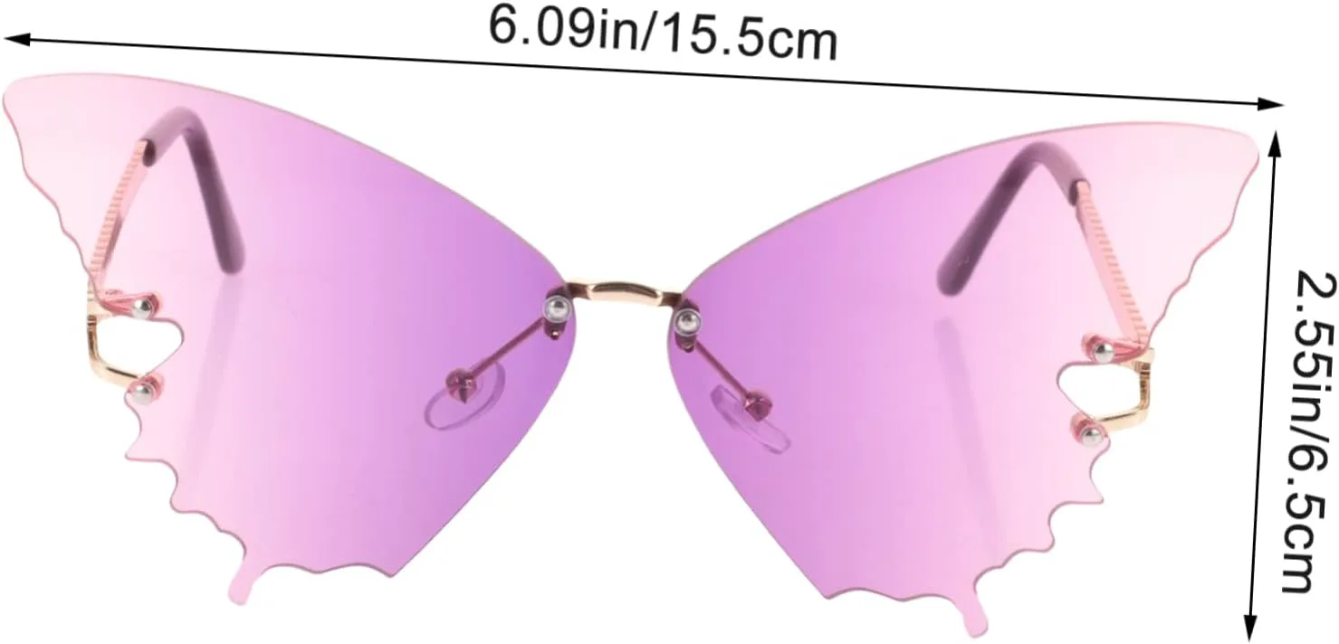 2 пары солнцезащитных очков для женщин с забавными бабочками, без оправы, милые солнцезащитные очки, летний пляжный аксессуар WOFASHPURET, Assorted Color
2 пары солнцезащитных очков для женщин с забавными бабочками, без оправы, милые солнцезащитные очки, летний пляжный аксессуар WOFASHPURET, Assorted Color