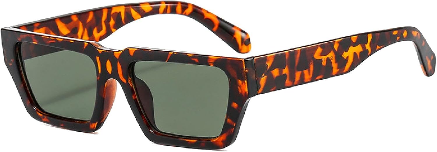 Модные маленькие прямоугольные солнцезащитные очки серого цвета, женские, с защитой от УФ-излучения UV400, в стиле ретро с леопардовым принтом, мужские солнцезащитные очки VVTWSSW, Leopard Dark Green
Модные маленькие прямоугольные солнцезащитные очки серого цвета, женские, с защитой от УФ-излучения UV400, в стиле ретро с леопардовым принтом, мужские солнцезащитные очки VVTWSSW, Leopard Dark Green