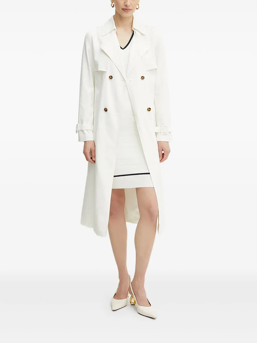 Двубортный тренч GUESS USA, белый
Двубортный тренч GUESS USA, белый