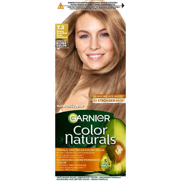 Краска для волос Garnier Color Naturals питательная 7.3 Natural Golden Blonde
Краска для волос Garnier Color Naturals питательная 7.3 Natural Golden Blonde