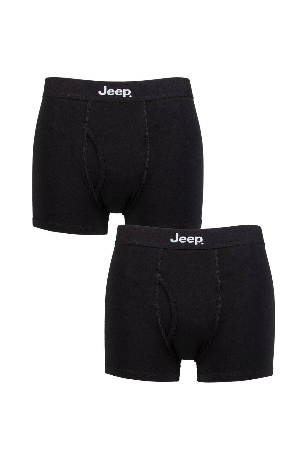 Комплект из 2 хлопковых боксеров-боксеров без принта с вырезом под ключ Jeep, черный
Комплект из 2 хлопковых боксеров-боксеров без принта с вырезом под ключ Jeep, черный