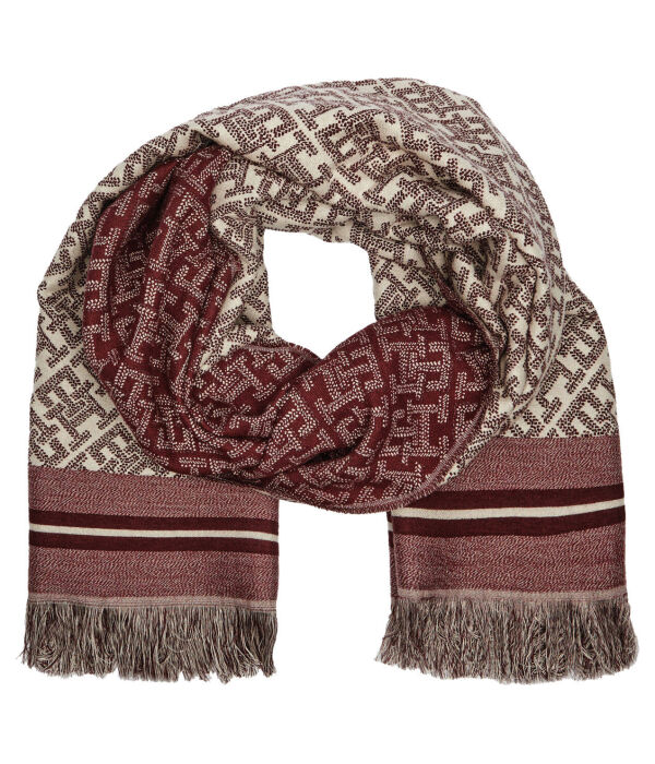 Шарф женский Tommy Hilfiger двусторонний с добавлением шерсти, бургундия 
Шарф женский Tommy Hilfiger двусторонний с добавлением шерсти, бургундия