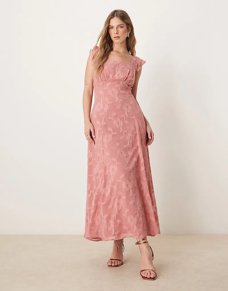 Платье миди с цветочным принтом и завязками на спине в цвете пыльной розы Anaya
Платье миди с цветочным принтом и завязками на спине в цвете пыльной розы Anaya