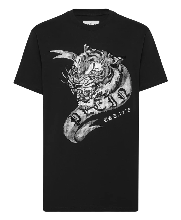 Футболка, круглый вырез, татуировка Philipp Plein, черный
Футболка, круглый вырез, татуировка Philipp Plein, черный