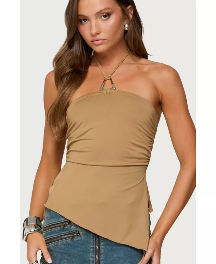 Женский асимметричный топ-халтер Malena Edikted, коричневый
Женский асимметричный топ-халтер Malena Edikted, коричневый