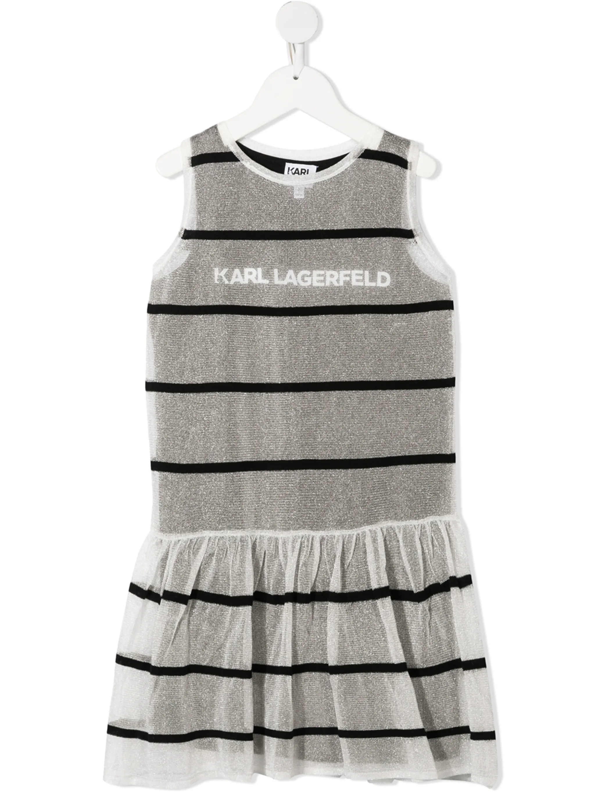 Многослойное платье в полоску Karl Lagerfeld Kids, белый
Многослойное платье в полоску Karl Lagerfeld Kids, белый