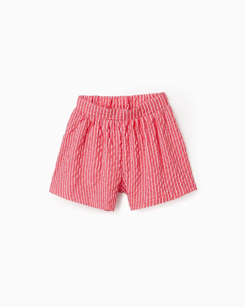 Полосатые шорты для девочки с эластичной талией Zippy, красный/белый
Полосатые шорты для девочки с эластичной талией Zippy, красный/белый