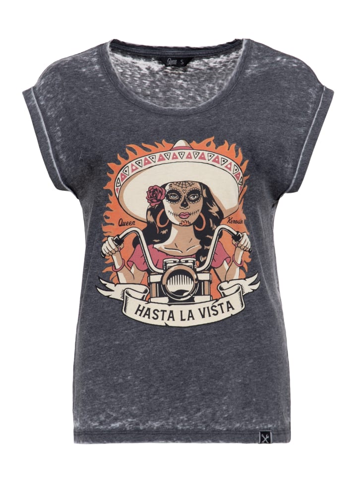 Футболка Queen Kerosin Hasta La Vista антрацитового цвета Queen Kerosin, Черный, Футболка Queen Kerosin Hasta La Vista антрацитового цвета Queen Kerosin
Футболка Queen Kerosin Hasta La Vista антрацитового цвета Queen Kerosin, Черный, Футболка Queen Kerosin Hasta La Vista антрацитового цвета Queen Kerosin