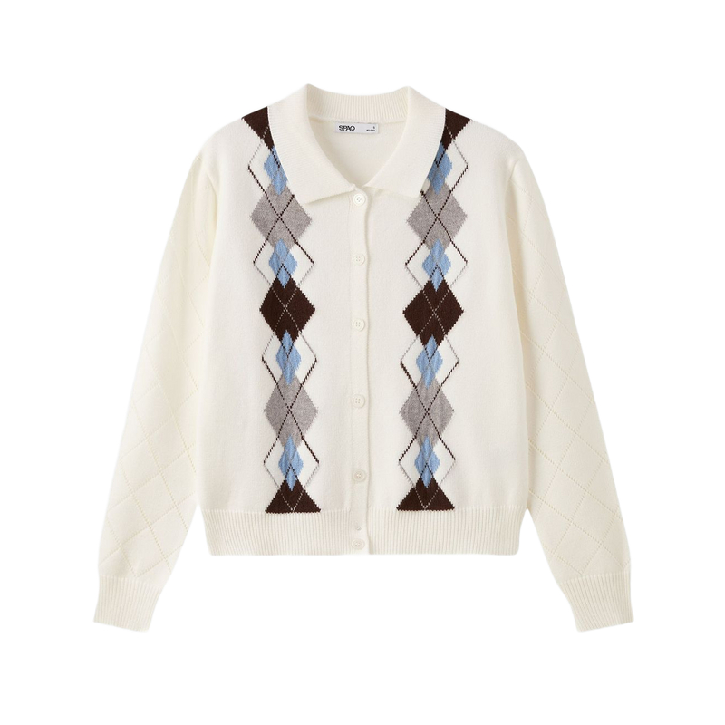 Кардиган женский с воротником-поло SPAO, айвори белый
Кардиган женский с воротником-поло SPAO, айвори белый