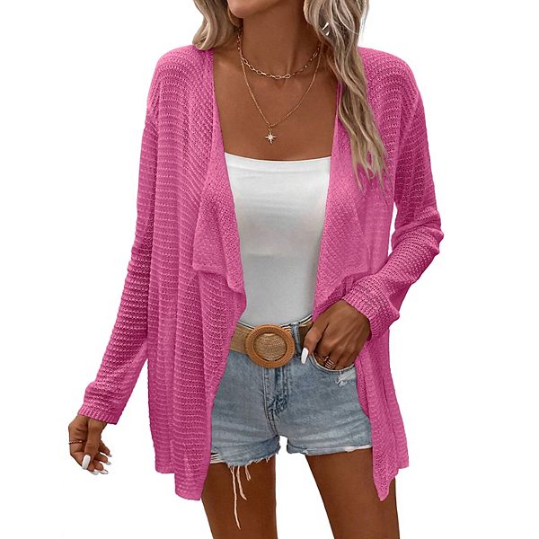 Женский легкий кардиган с ажурной вязкой и длинными рукавами Maxxis Merch, Rose Red
Женский легкий кардиган с ажурной вязкой и длинными рукавами Maxxis Merch, Rose Red