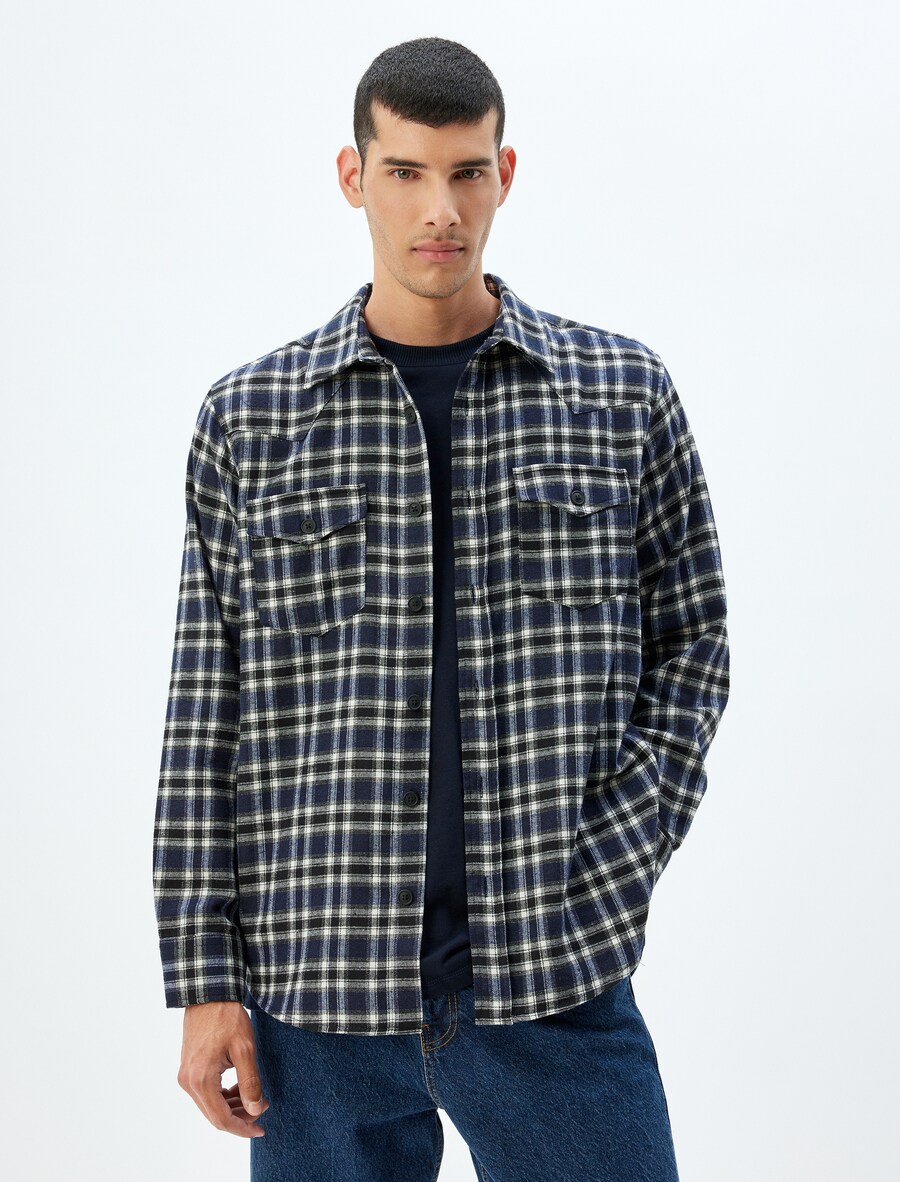 Рубашка обычного кроя на пуговицах Koton, темно-синий
Рубашка обычного кроя на пуговицах Koton, темно-синий