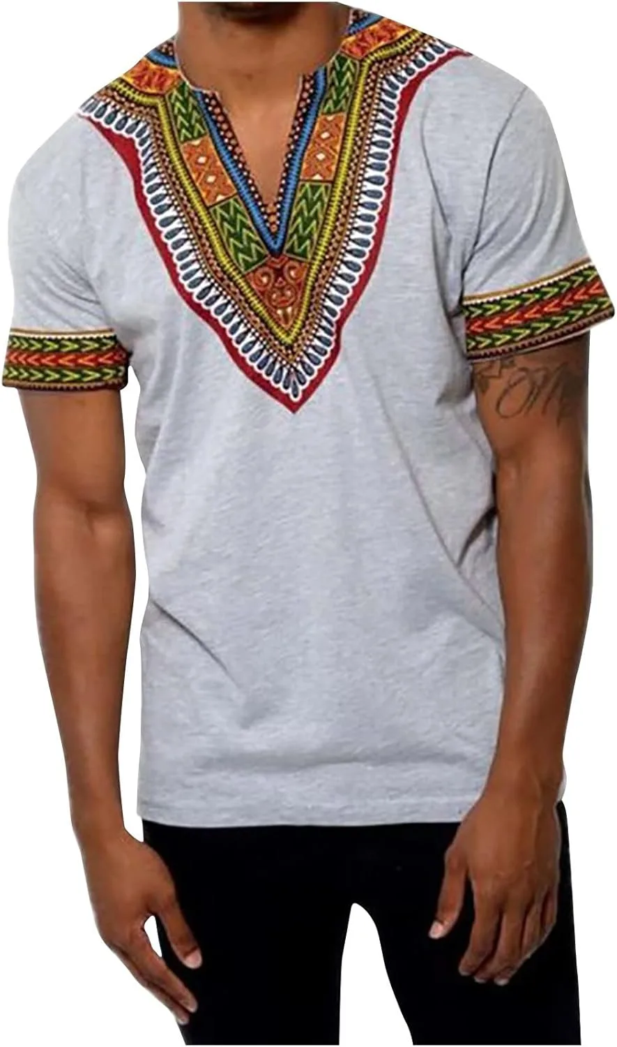 Мужская футболка African Dashiki с этническим принтом V-образный вырез Sdeycui
Мужская футболка African Dashiki с этническим принтом V-образный вырез Sdeycui