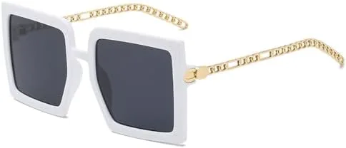 Солнцезащитные очки большого размера с градиентным переходом цвета, винтажная оправа из сплава с цепочкой, женские солнцезащитные очки 2027 года MTZJH, White
Солнцезащитные очки большого размера с градиентным переходом цвета, винтажная оправа из сплава с цепочкой, женские солнцезащитные очки 2027 года MTZJH, White