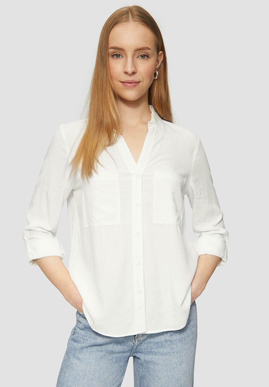 Блузка на пуговицах QS, молочный
Блузка на пуговицах QS, молочный