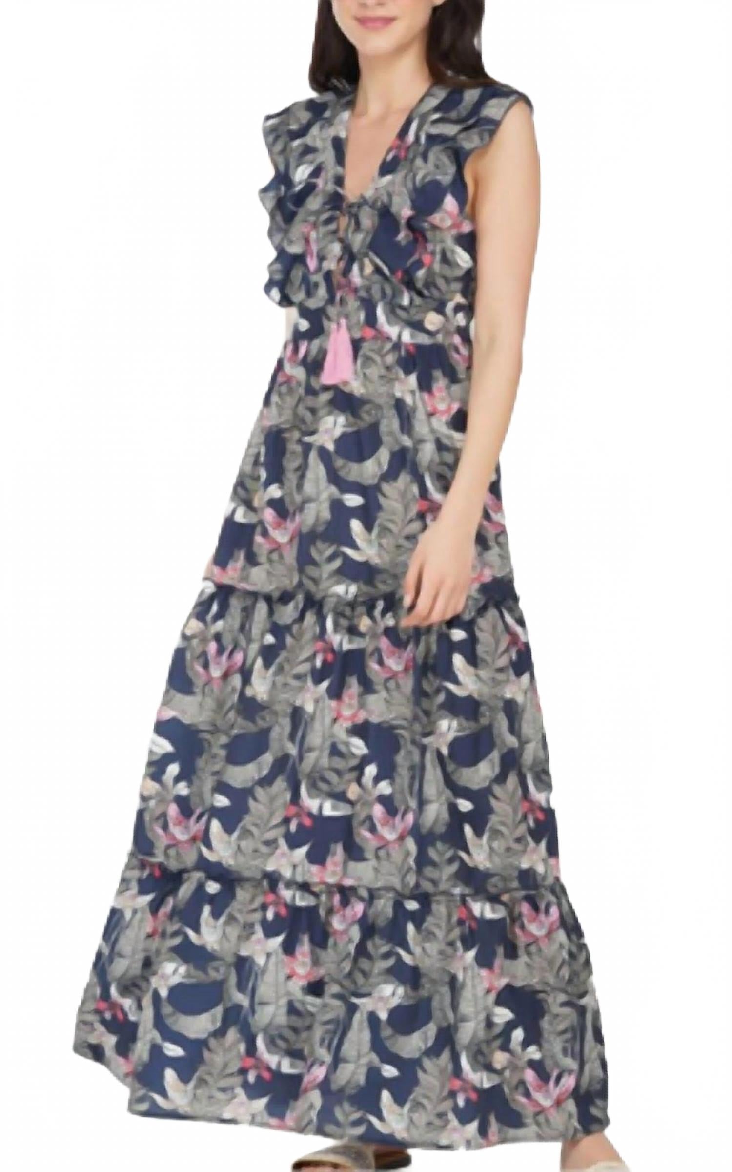 Синий макси-сарафан с цветочным принтом AMERICA & BEYOND
Синий макси-сарафан с цветочным принтом AMERICA & BEYOND