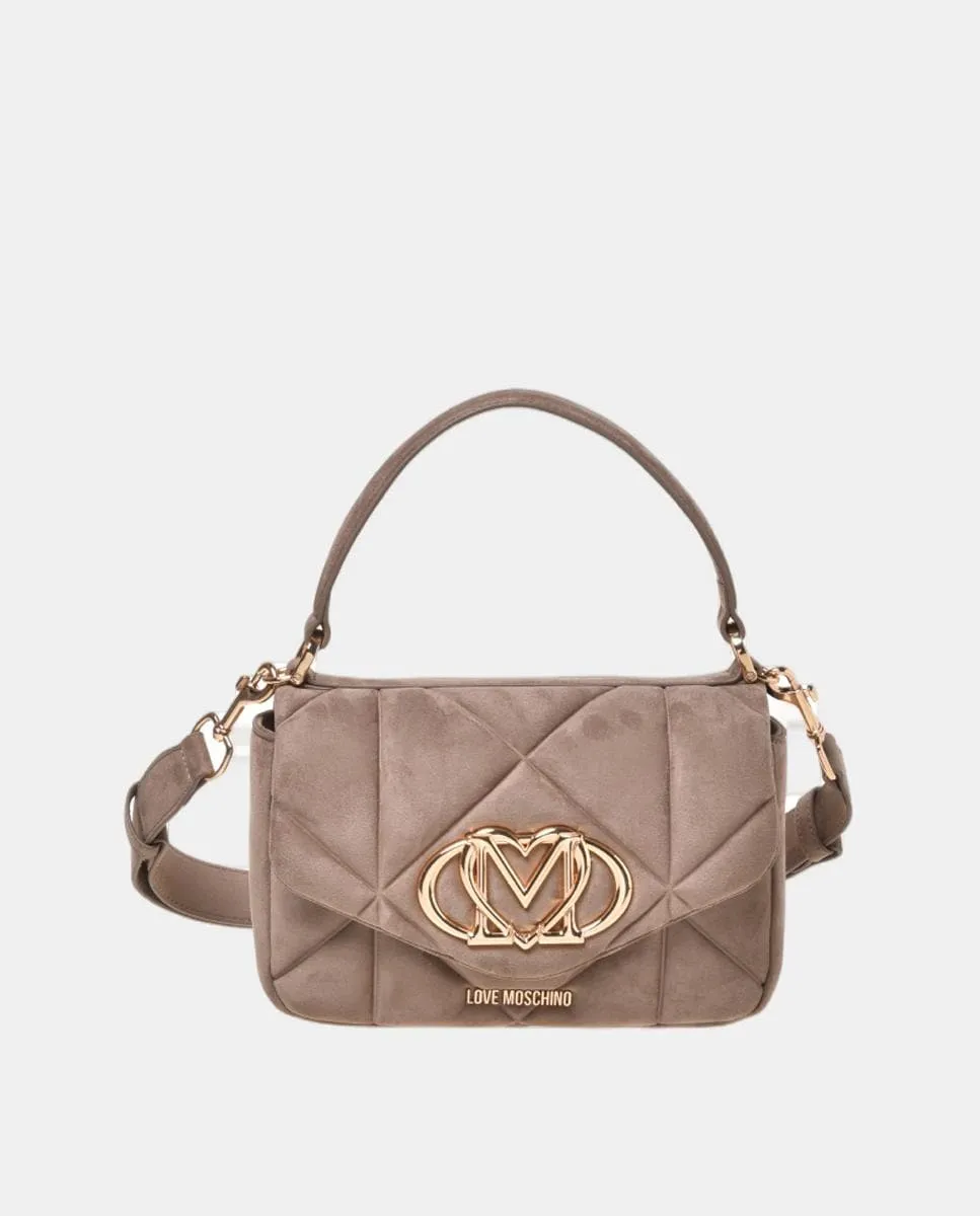 Сумка с двойной ручкой и съемным ремнем через плечо Love Moschino, бежевый
Сумка с двойной ручкой и съемным ремнем через плечо Love Moschino, бежевый