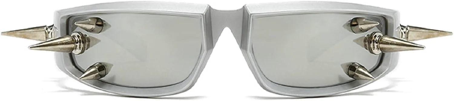 Солнцезащитные очки с металлическими заклепками для женщин и мужчин, обтекаемой формы, в стиле Y2K, модные панк-очки, женские очки для вечеринок mincl, Silver
Солнцезащитные очки с металлическими заклепками для женщин и мужчин, обтекаемой формы, в стиле Y2K, модные панк-очки, женские очки для вечеринок mincl, Silver