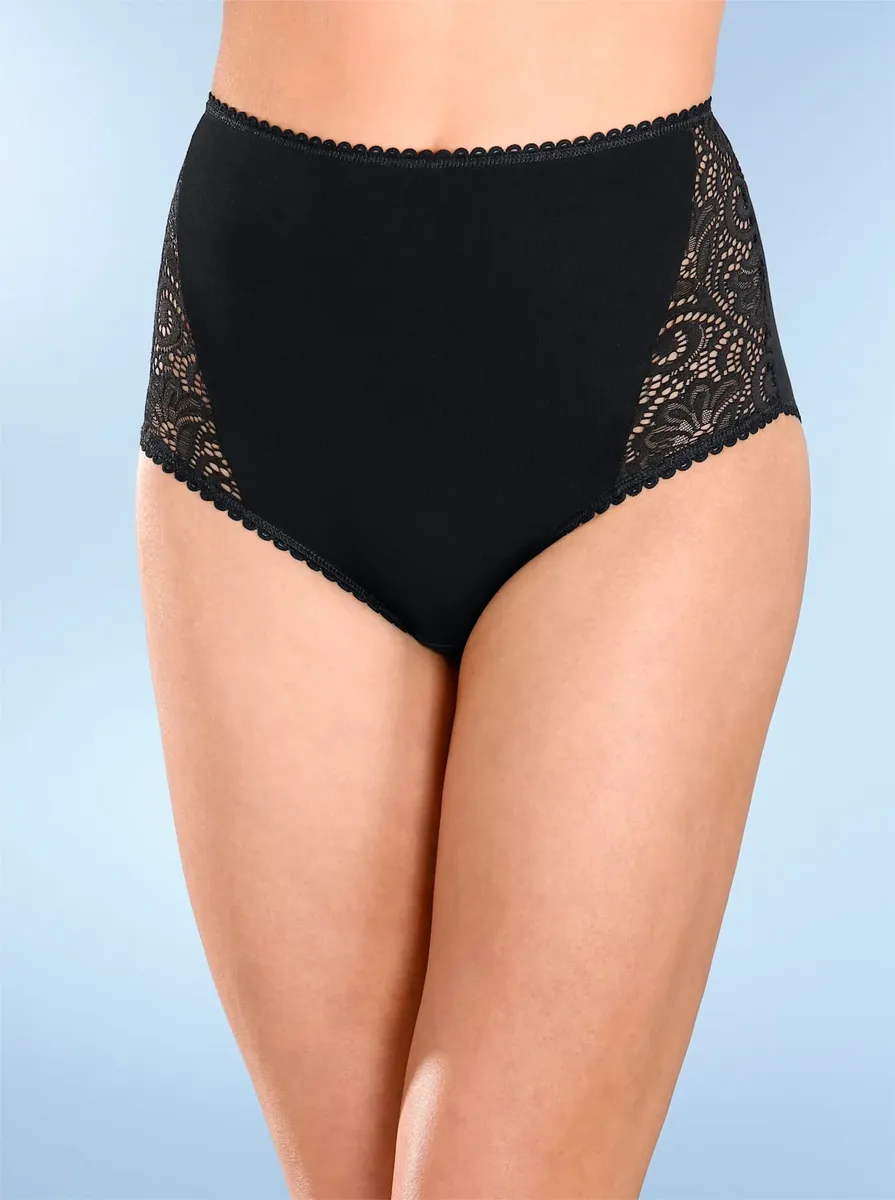 Трусики на талии (3 шт.) Wäschepur, черный
Трусики на талии (3 шт.) Wäschepur, черный