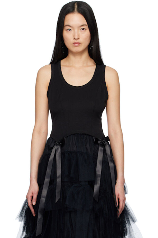 Black Bow Tail Easy Tank Топ Simone Rocha
Black Bow Tail Easy Tank Топ Simone Rocha