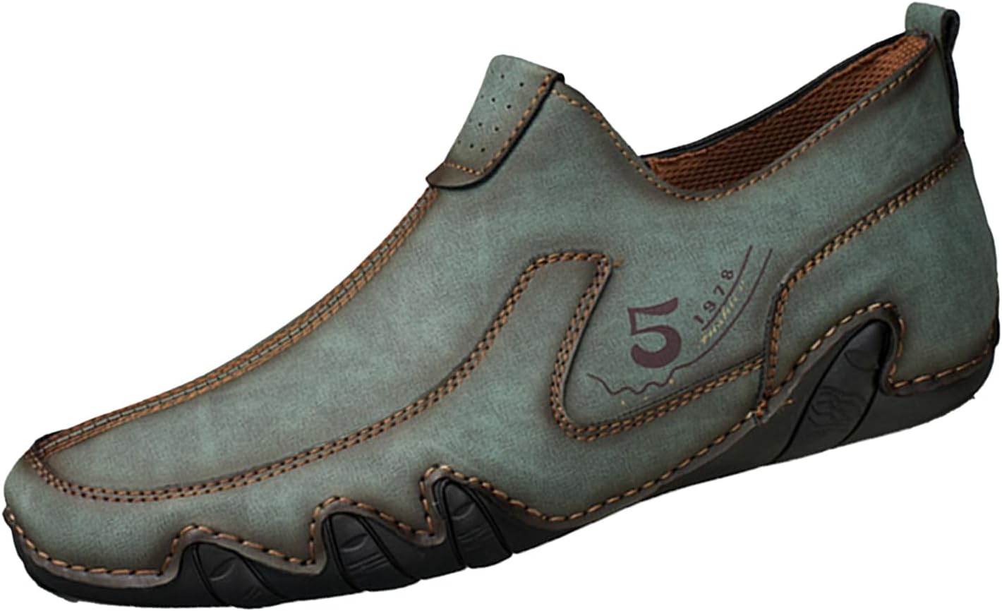 Мужские винтажные кожаные мокасины-лоферы, удобные противоскользящие с боковой молнией, дышащие, для ходьбы и вождения, легкие повседневные кроссовки Etoryoox, зеленый
Мужские винтажные кожаные мокасины-лоферы, удобные противоскользящие с боковой молнией, дышащие, для ходьбы и вождения, легкие повседневные кроссовки Etoryoox, зеленый