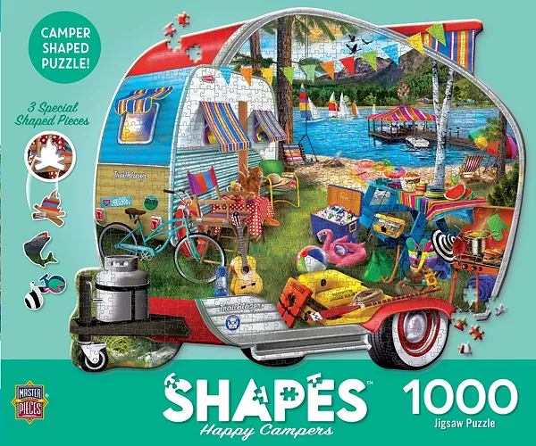 Фигуры - пазл из 1000 деталей "Счастливые отдыхающие" Masterpieces Puzzles, multicolor
Фигуры - пазл из 1000 деталей "Счастливые отдыхающие" Masterpieces Puzzles, multicolor
