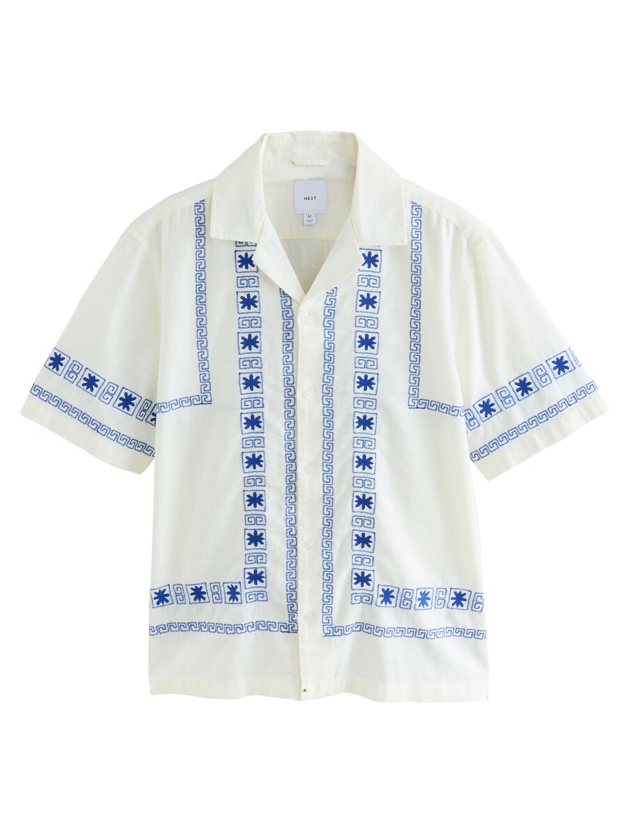 Рубашка обычного кроя на пуговицах Next, белый
Рубашка обычного кроя на пуговицах Next, белый