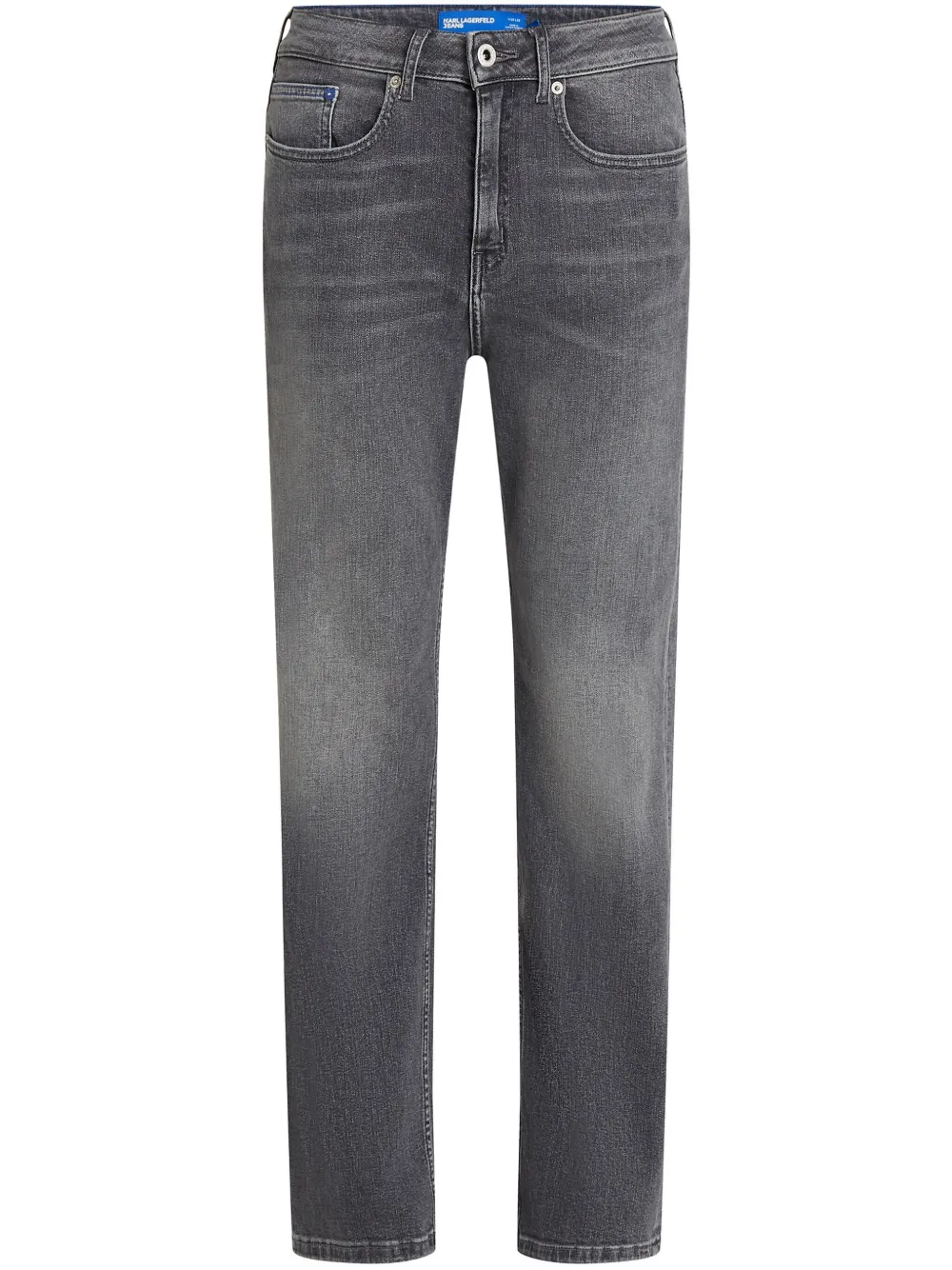 Прямые джинсы с завышенной талией Karl Lagerfeld Jeans, серый 
Прямые джинсы с завышенной талией Karl Lagerfeld Jeans, серый