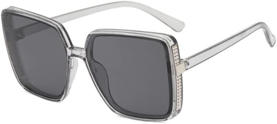 Солнцезащитные очки квадратной формы большого размера для женщин и мужчин, пляжные солнцезащитные очки с защитой от УФ-излучения (прозрачно-серые) Weloveushop, Bright Black Gray
Солнцезащитные очки квадратной формы большого размера для женщин и мужчин, пляжные солнцезащитные очки с защитой от УФ-излучения (прозрачно-серые) Weloveushop, Bright Black Gray