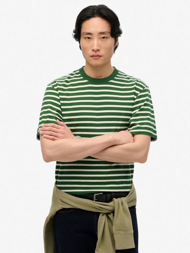 Хлопчатобумажная футболка в мелкую полоску с коротким рукавом обычного покроя Superdry, зеленый
Хлопчатобумажная футболка в мелкую полоску с коротким рукавом обычного покроя Superdry, зеленый