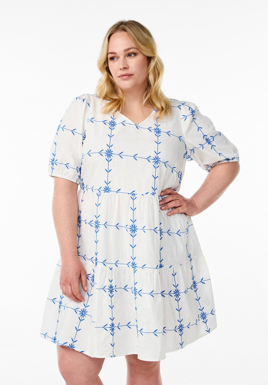 Повседневное платье V-AUSSCHNITT UND STICKEREIEN Zizzi, белый
Повседневное платье V-AUSSCHNITT UND STICKEREIEN Zizzi, белый