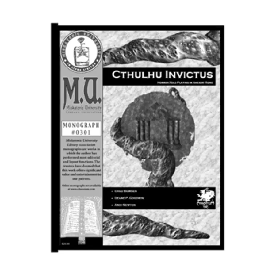 Cthulhu Invictus (Black & White Cover), Call of Cthulhu - M.U. Monographs, мягкая обложка
Cthulhu Invictus (Black & White Cover), Call of Cthulhu - M.U. Monographs, мягкая обложка