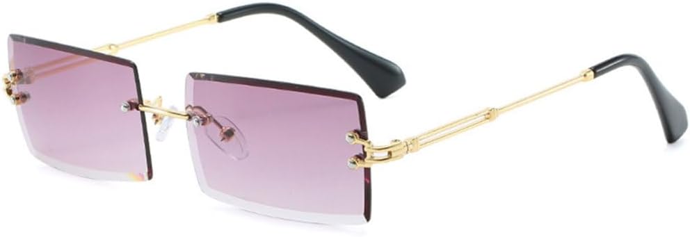 Винтажные модные новые женские солнцезащитные очки без оправы, прямоугольные, с градиентным покрытием, защита от УФ-излучения UV400, летние и дорожные мужские солнцезащитные очки TYUVIVO, Gold Purple
Винтажные модные новые женские солнцезащитные очки без оправы, прямоугольные, с градиентным покрытием, защита от УФ-излучения UV400, летние и дорожные мужские солнцезащитные очки TYUVIVO, Gold Purple