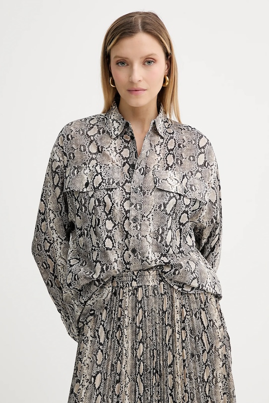 Хлопковая рубашка Michael Michael Kors, бежевый 
Хлопковая рубашка Michael Michael Kors, бежевый