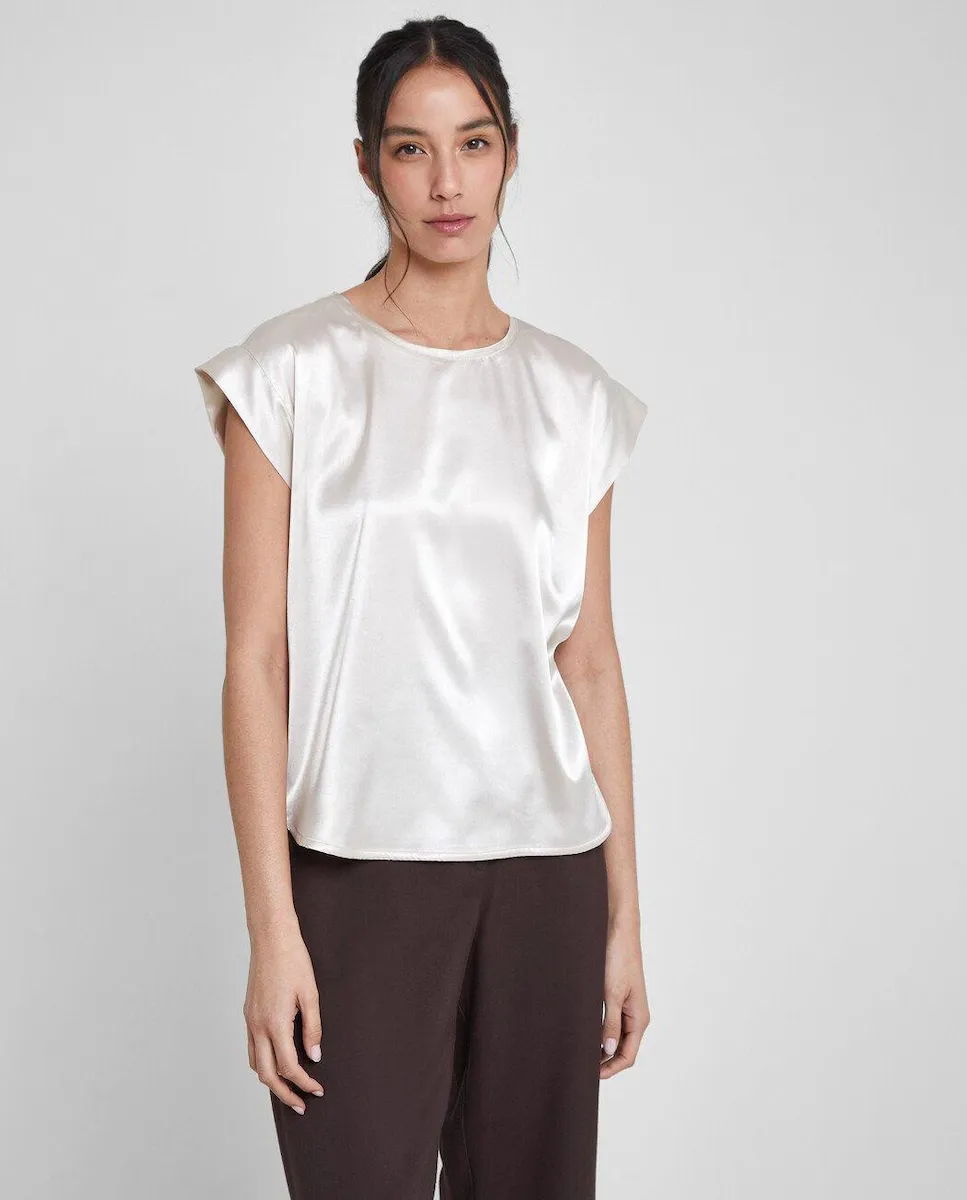 Женская атласная футболка с коротким рукавом Trucco, белый
Женская атласная футболка с коротким рукавом Trucco, белый