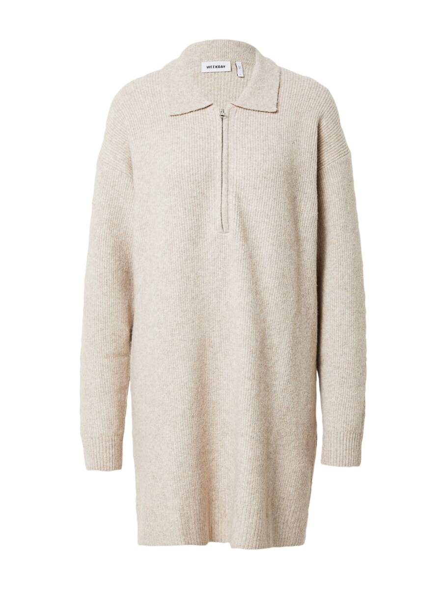 Вязаное платье WEEKDAY Knitted dress Nicki Pike, бежевый 
Вязаное платье WEEKDAY Knitted dress Nicki Pike, бежевый