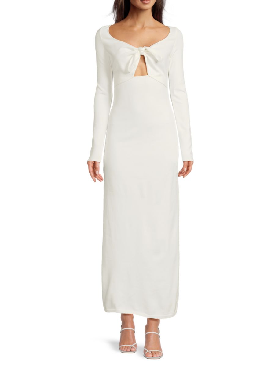 Платье макси с вырезом спереди и бантом Giambattista Valli, слоновая кость
Платье макси с вырезом спереди и бантом Giambattista Valli, слоновая кость