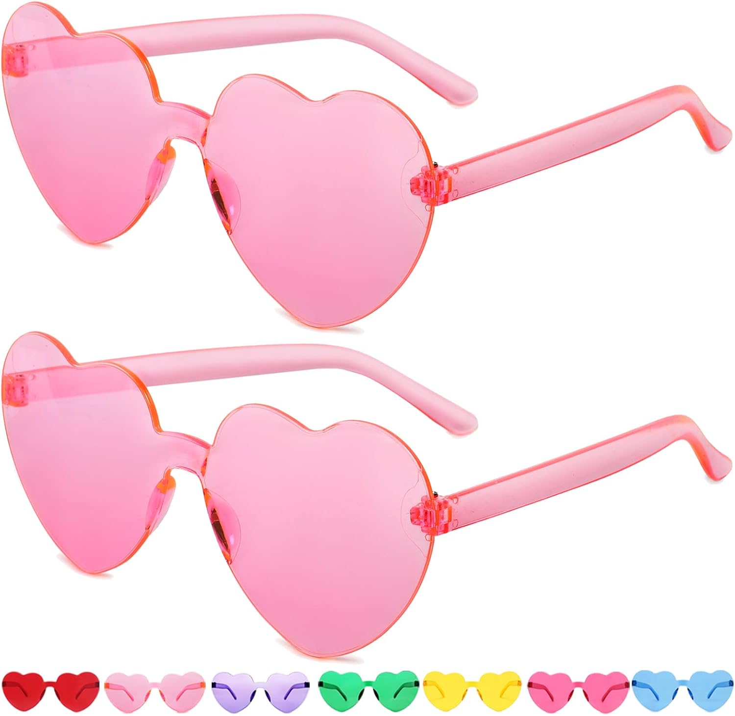 2 пары солнцезащитных очков в форме сердца, солнцезащитные очки в форме сердца для женщин на День святого Валентина, модные очки без оправы, красочные сувениры для рейв-вечеринки ayigu, Pink, Pink
2 пары солнцезащитных очков в форме сердца, солнцезащитные очки в форме сердца для женщин на День святого Валентина, модные очки без оправы, красочные сувениры для рейв-вечеринки ayigu, Pink, Pink