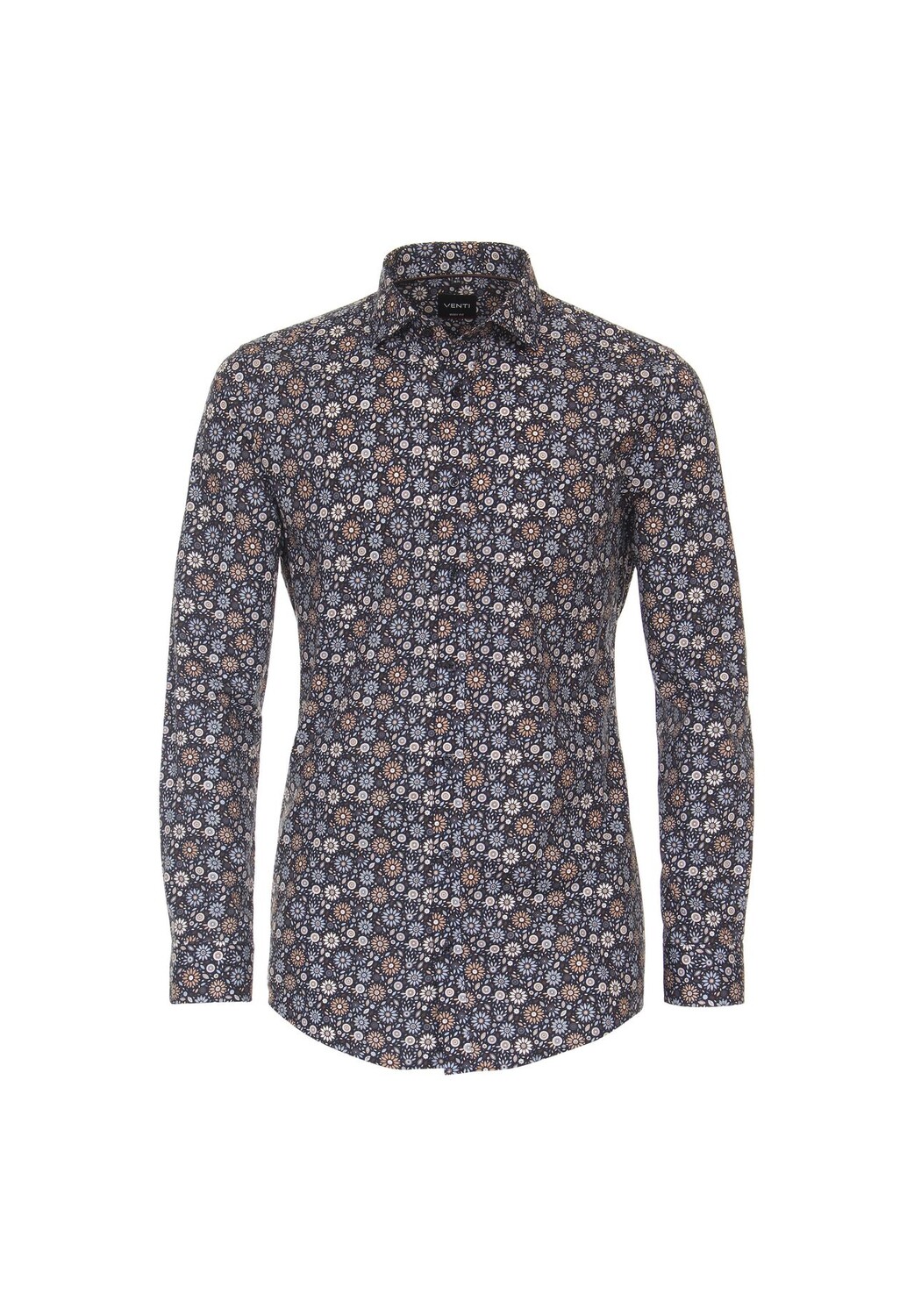 Мужская деловая рубашка с принтом, облегающая боди Venti, темно-синий
Мужская деловая рубашка с принтом, облегающая боди Venti, темно-синий