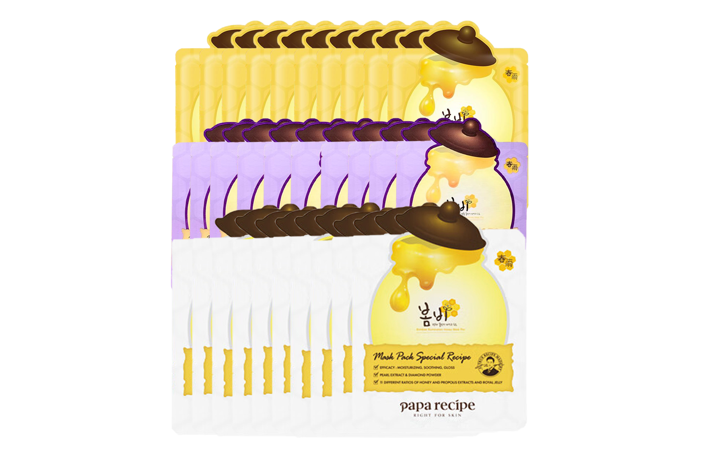 Papa Recipe Yellow White Purple Spring Rain успокаивающая увлажняющая маска для лица 30 18 шт
Papa Recipe Yellow White Purple Spring Rain успокаивающая увлажняющая маска для лица 30 18 шт