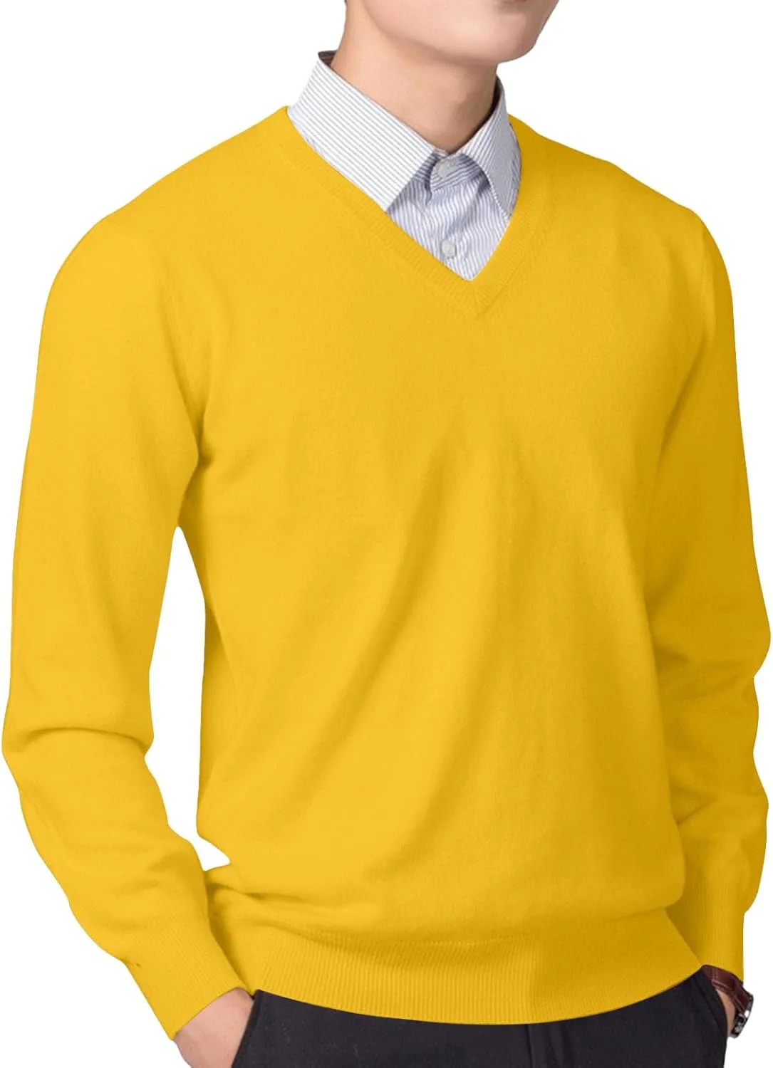 Мужской свитер V-образный вырез легкий базовый пуловер
Мужской свитер V-образный вырез легкий базовый пуловер