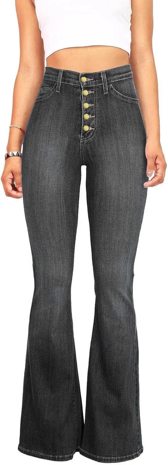 Женские джинсы flare с высокой посадкой, застежкой на пуговицах, эластичные, стройнящие KAJXZ
Женские джинсы flare с высокой посадкой, застежкой на пуговицах, эластичные, стройнящие KAJXZ