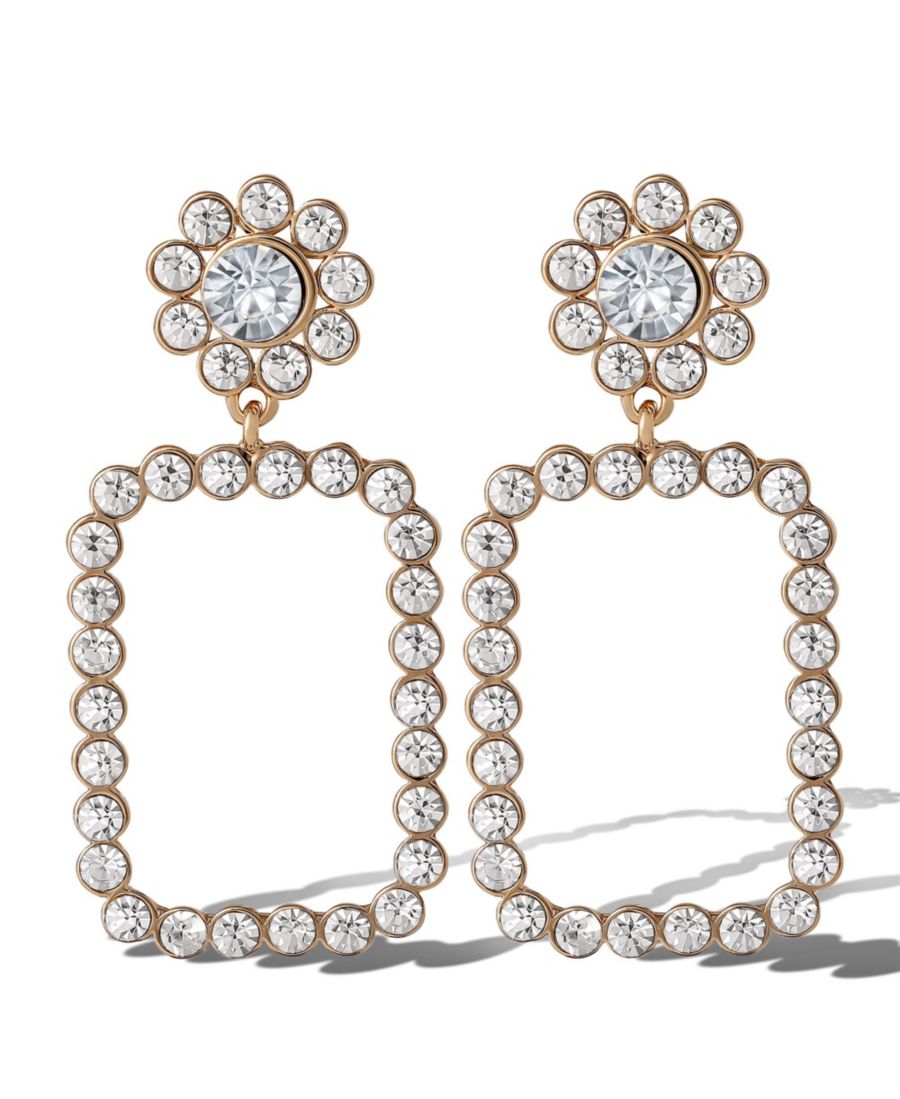 Серьги-подвески прямоугольной формы с золотистым покрытием, инкрустированные драгоценными камнями Jessica Simpson, Gold
Серьги-подвески прямоугольной формы с золотистым покрытием, инкрустированные драгоценными камнями Jessica Simpson, Gold