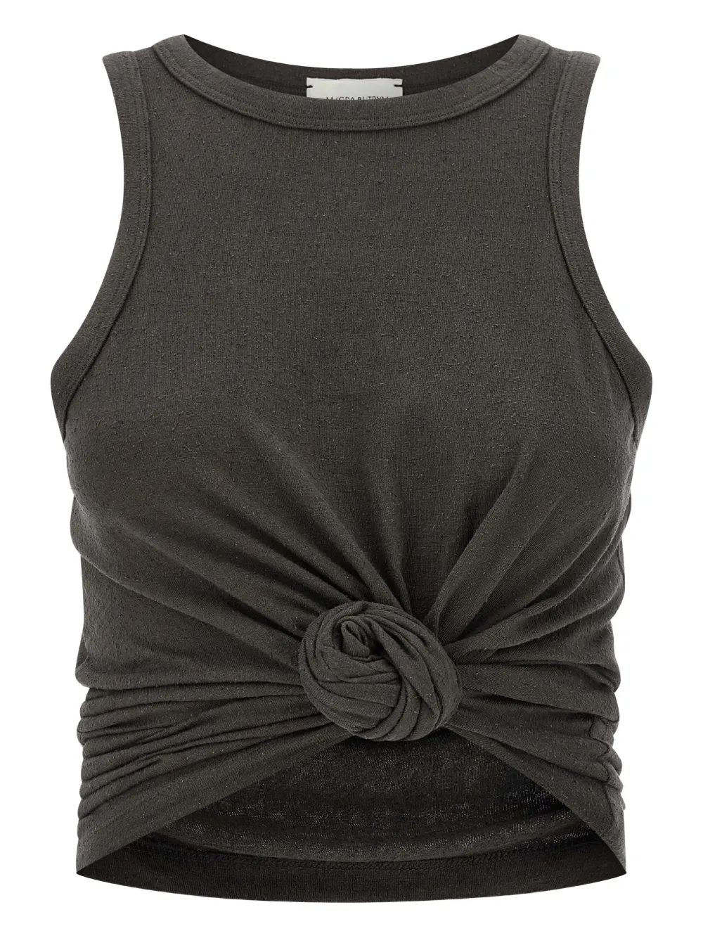 Майка с необработанной текстурой и деталями из узлов Magda Butrym, серый
Майка с необработанной текстурой и деталями из узлов Magda Butrym, серый