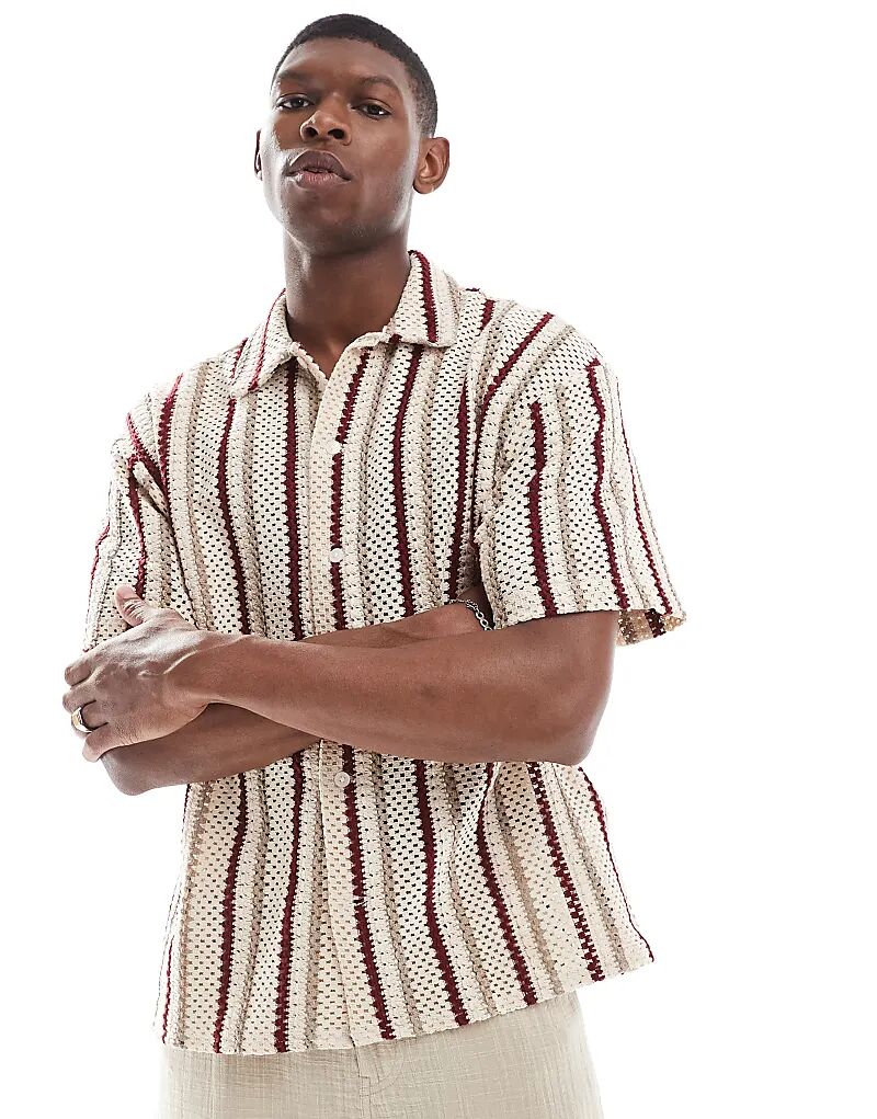 Рубашка в полоску крючком от Jack & Jones бежевого цвета
Рубашка в полоску крючком от Jack & Jones бежевого цвета