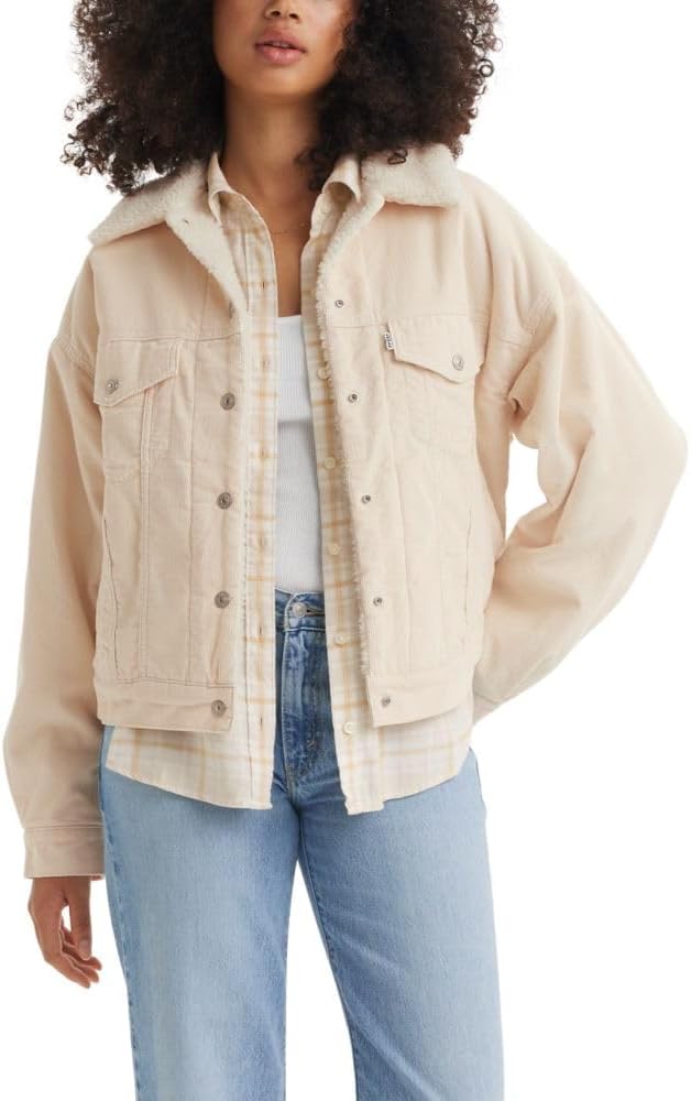 Levi's Женская куртка-тракер на шерпе в стиле 90-х, White Swan
Levi's Женская куртка-тракер на шерпе в стиле 90-х, White Swan