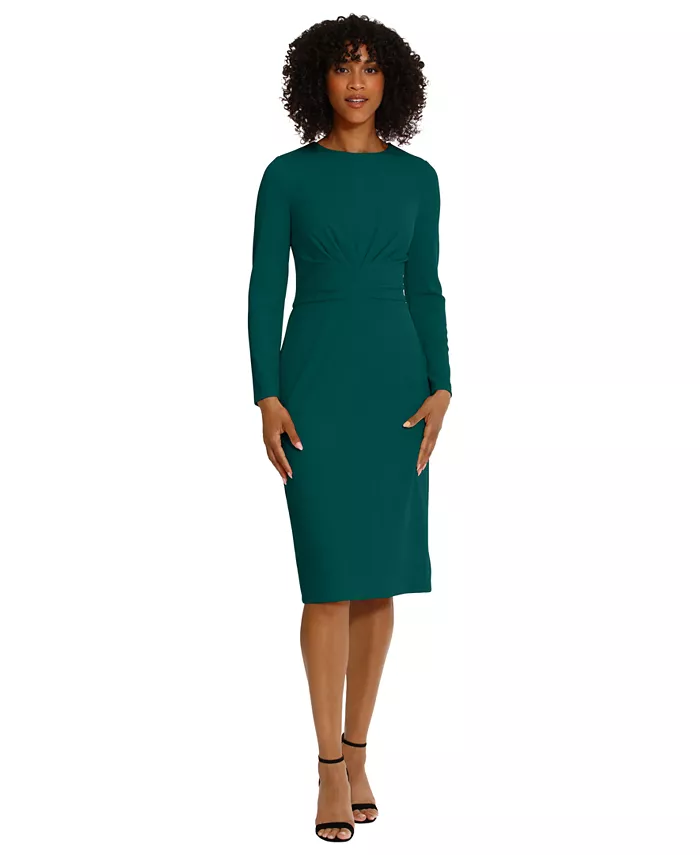 Женское платье миди из крепа-скуба со сборками Maggy London, зеленый
Женское платье миди из крепа-скуба со сборками Maggy London, зеленый