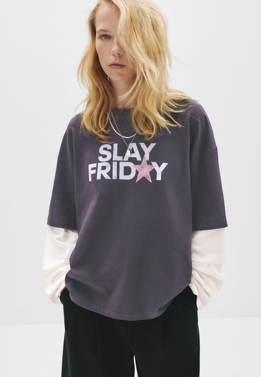 Топ PULL&BEAR DOUBLE-SLEEVE WITH SLOGAN, Dark Grey
Топ PULL&BEAR DOUBLE-SLEEVE WITH SLOGAN, Dark Grey