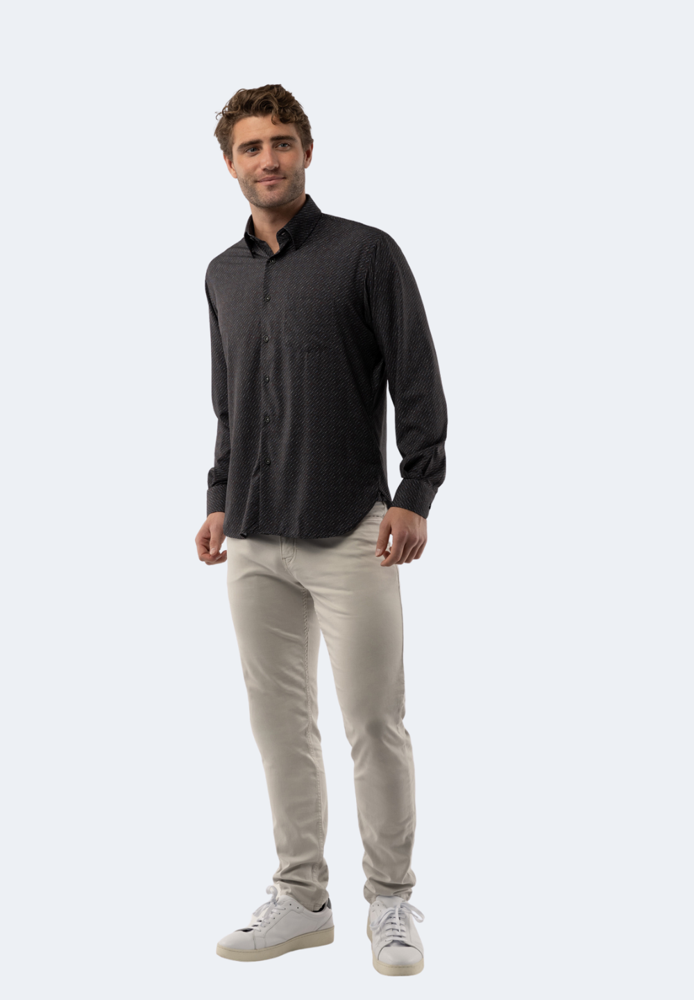 Черная рубашка в разноцветные полосы American Heritage
Черная рубашка в разноцветные полосы American Heritage