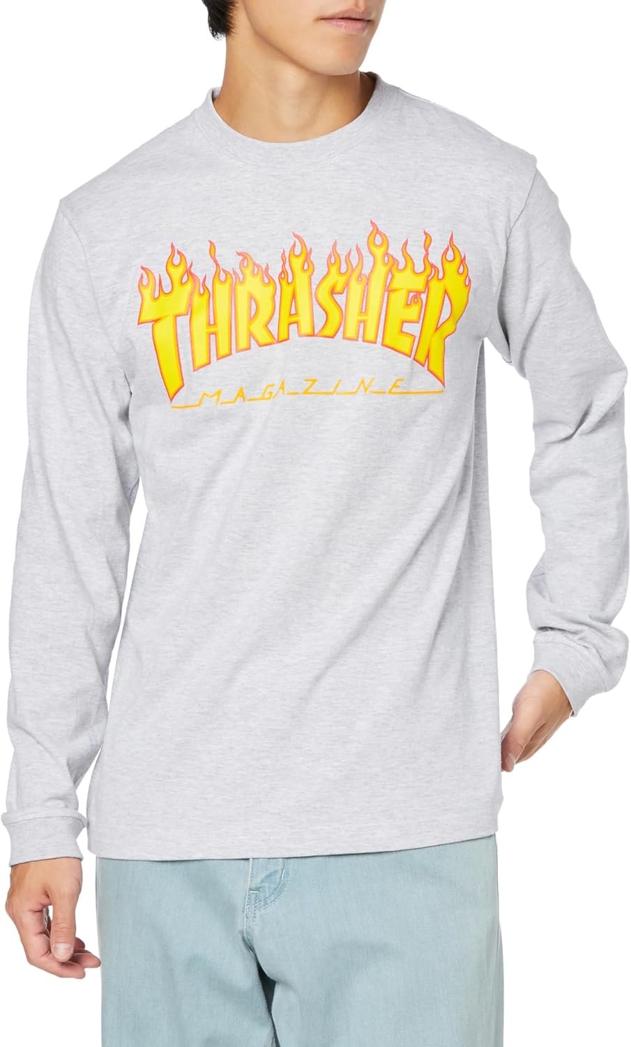 Мужская футболка с длинным рукавом и принтом Slasher TH93130 / FLAME (логотип бренда) Классическая модель Thrasher, пепельный
Мужская футболка с длинным рукавом и принтом Slasher TH93130 / FLAME (логотип бренда) Классическая модель Thrasher, пепельный
